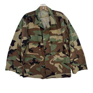 US Military Army Light Field Chore Jacket Mens Medium Camouflage Woodland
